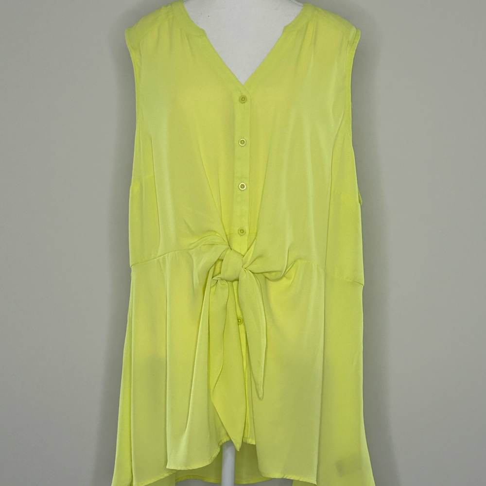 Torrid Vivid Yellow Sleeveless Blouse